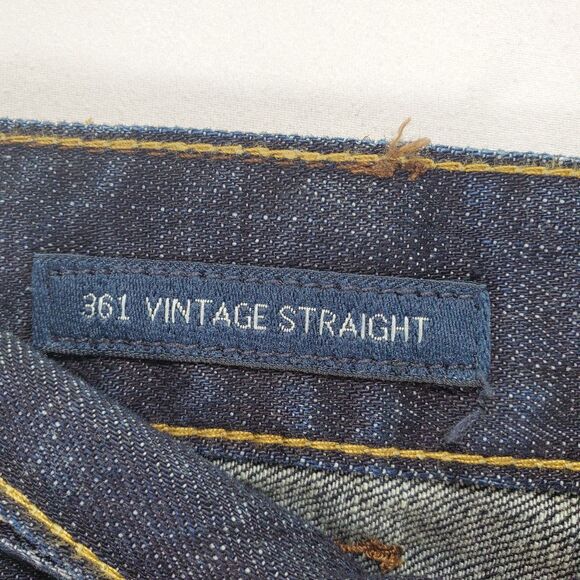 34x30 (actual 36x30) Lucky Brand 361 Vintage Straight Dark Wash Jeans Men's - Picture 5 of 12